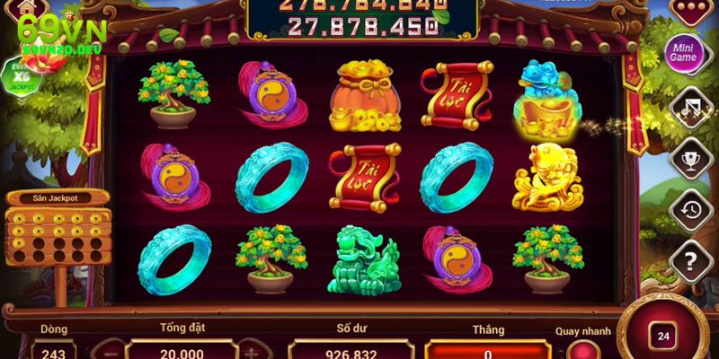 Slot game thần tài sở hữu đồ họa 3D đẹp mắt, sống động